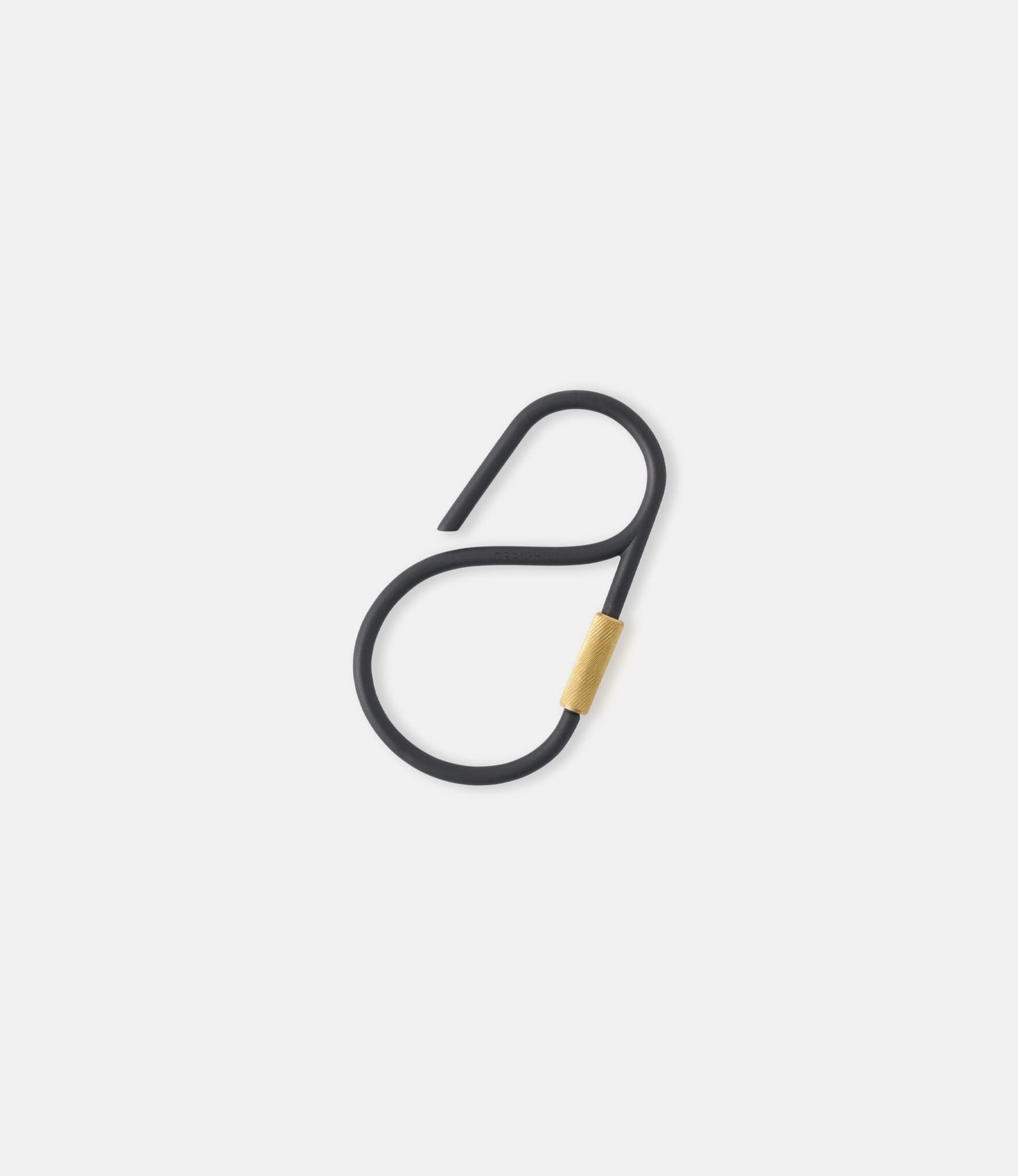 Craighill Offset Keyring Black Brass — ключница из стали