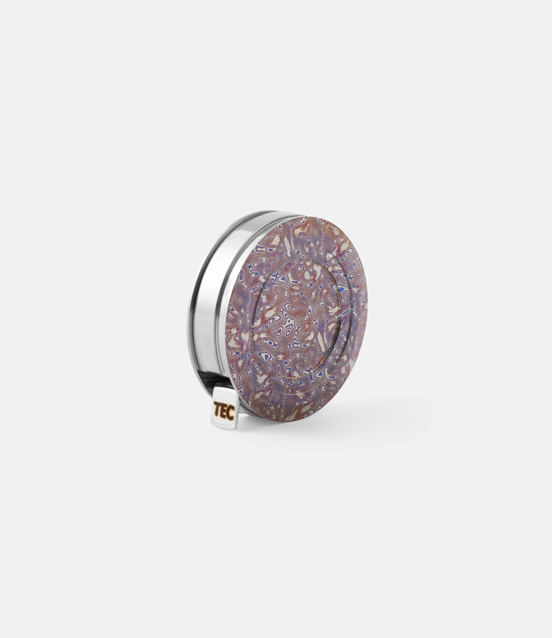 TEC Ti-Tape Dark Purple Damascus — мини-рулетка из титана