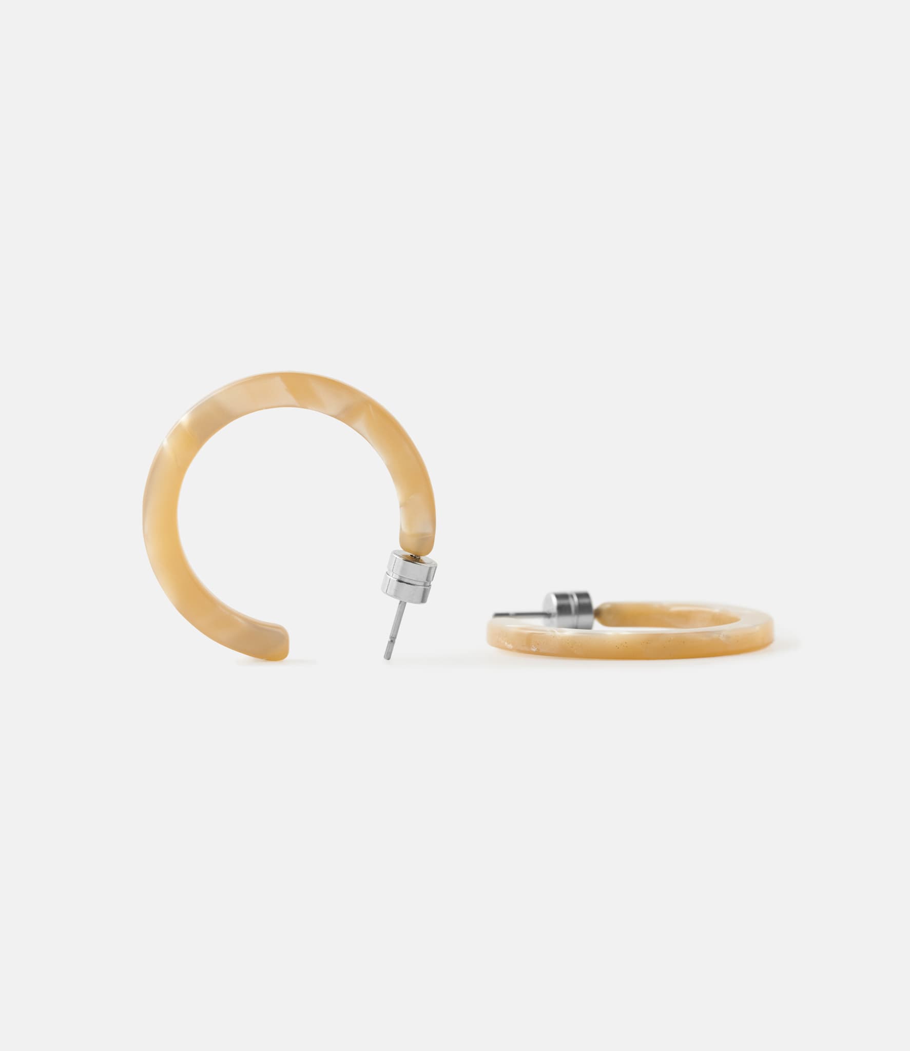 Machete Mini Hoops in Sand Shell — серьги из ацетата